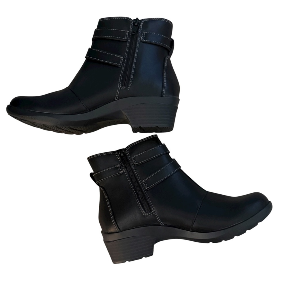 Clark’s Collection Women’s Angie Spice Black Leather Boots Size 7 - Picture 7 of 11